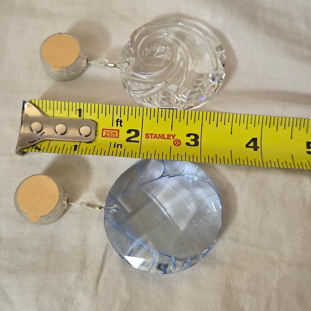 Swarovski Crystal Window Ornament Set of 2 SCS Air 1005276 & Water Blue 1270942 - Picture 4 of 11